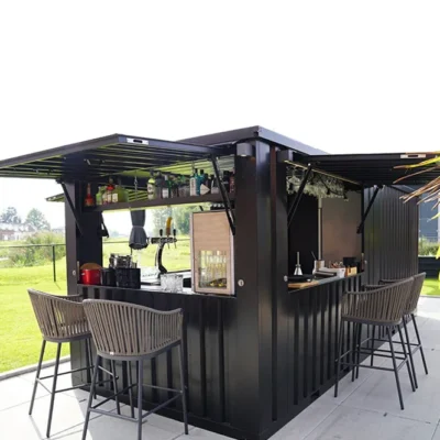 Conteneur bar démontable 6×2 XL RAL 9005 & RAL 7016