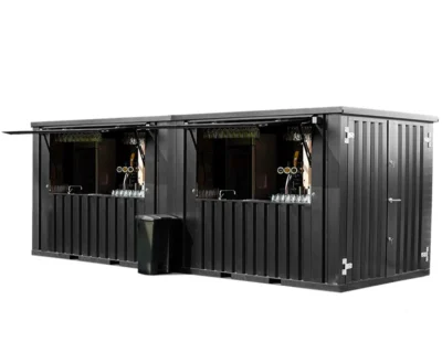 Conteneur bar démontable 8×2 XL RAL 9005 & RAL 7016 – Image 2